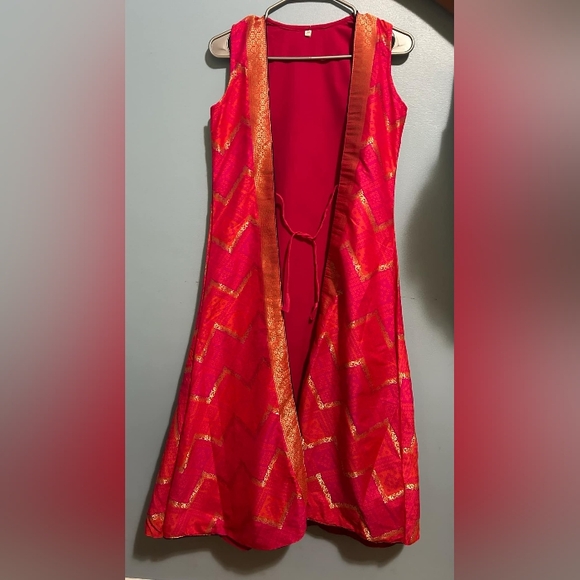 Long sleevless coloroful veste XS size made in inde - Picture 3 of 5